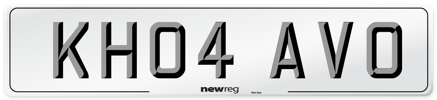 KH04 AVO Number Plate from New Reg